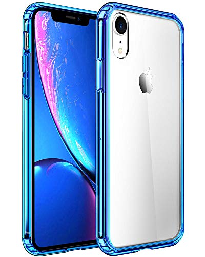 Product Cover Mkeke Compatible with iPhone XR Case,Clear Anti-Scratch Shock Absorption Cover Case for iPhone XR Blue