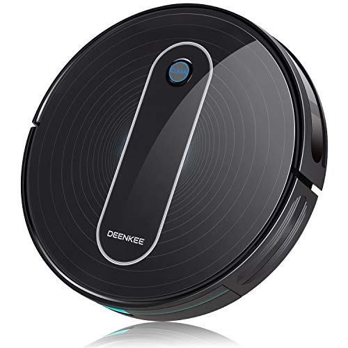 Product Cover DEENKEE DK600 Robot Vacuum,1500Pa High Suction,2.8 inch Super-Thin,6 Cleaning Modes,Quiet,Timing Function,Self-Charging Robotic Vacuum Cleaner for Pet Hair,Hard Floor,Carpet