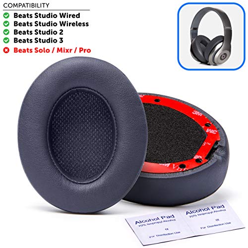 Product Cover Beats Studio Ear Pads by Wicked Cushions - Compatible with Beats Studio 3/2 / Wired/Wireless - Extreme Comfort with Ear Adapting Memory Foam & Super Strong Adhesive | Titanium