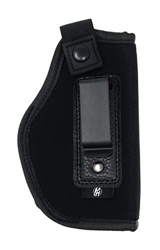 Product Cover IWB Gun Holster by PH - Concealed Carry | Soft Interior | Fits M&P Shield 9mm.40.45 Auto/Glock 26 27 29 30 33 42 43, Ruger LC9, LC380 | Taurus Slim, PT111 | Springfield XD Series (Small)