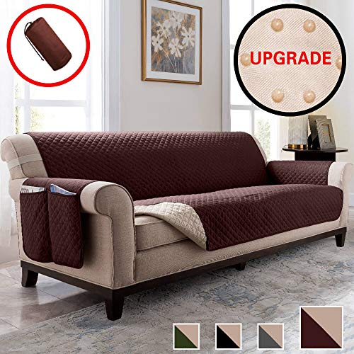 Product Cover Vailge Oversized Sofa Covers, Durable Sofa Slipover with Back Non-Slip Dots,Machine Washable Sofa Covers for Dogs, Children, Pets(Sofa Oversize:Chocolate)