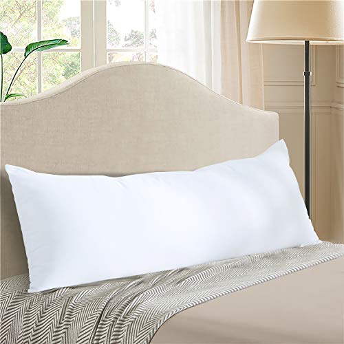 Product Cover EVOLIVE Ultra Soft to Medium Density Microfiber Body Pillow, Long Side Sleeping Pillow for Adult and Pregnancy(Off White, Body Pillow 21