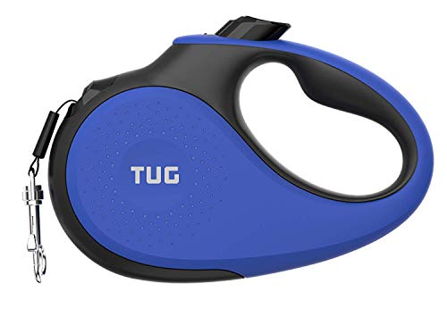 Product Cover TUG Patented 360° Tangle-Free, Heavy Duty Retractable Dog Leash with Anti-Slip Handle; 16 ft Strong Nylon Tape/Ribbon; One-Handed Brake, Pause, Lock (Small, Blue)
