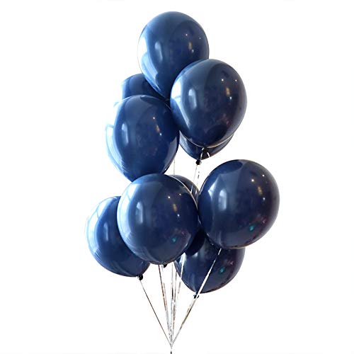 Product Cover Brontothere Dark Blue Balloons 12 inch 50pcs Latex Party Balloons Navy Helium Balloons Baby Shower Balloons