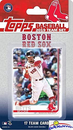 Product Cover Boston Red Sox 2019 Topps Baseball EXCLUSIVE Special Limited Edition 17 Card Complete Team Set with Mookie Betts, Andrew Benintendi & Many More Stars & Rookies! Shipped in Bubble Mailer! WOWZZER!