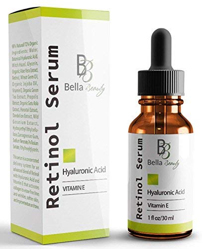 Product Cover Anti Aging Hyaluronic Acid and Retinol Serum 2.5% for Face with Vitamin E For Oily Acne Skin - Best Retinol Facial Moisturizer - Reduce Fine Lines - Wrinkle - Dark Spots - Pure Organic Ingredients