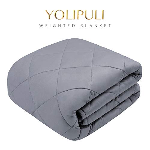 Product Cover YOLIPULI Weighted Blanket 15 lbs for Kids Adult, Queen Size, 60