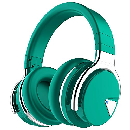 Product Cover COWIN E7 Active Noise Cancelling Headphones Bluetooth Headphones with Mic Deep Bass Wireless Headphones Over Ear, Comfortable Protein Earpads, 30H Playtime for Travel Work TV PC Cellphone - Dark Green