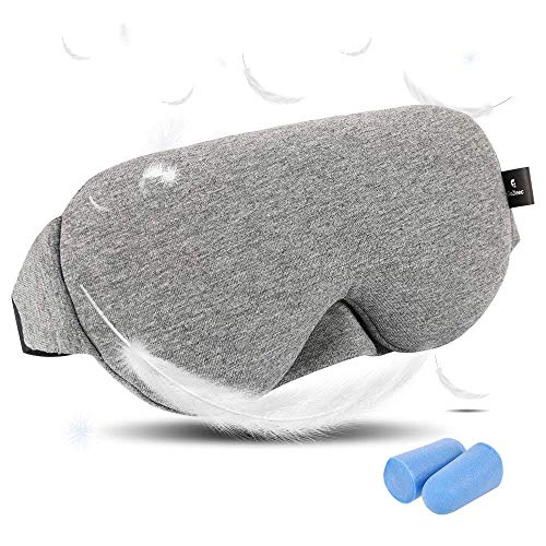 Product Cover Sleep Mask, GoZheec Cotton Eye Mask for Sleeping- Light Blocking Sleep Eye Mask for Women Men, Super Soft & Comfortable Night Blindfold with Adjustable Wide Straps for Travel/Sleeping/Shift Work