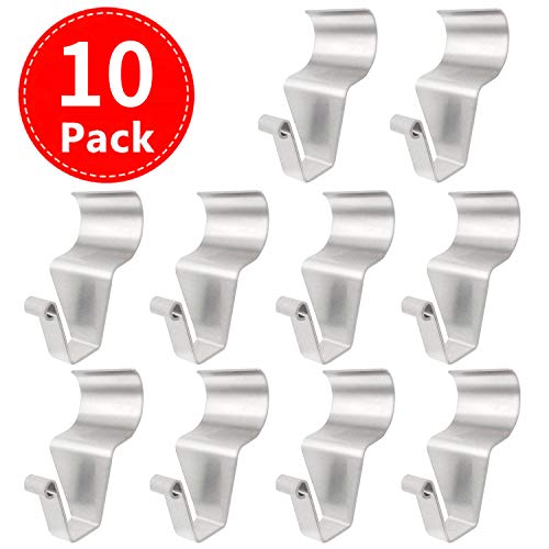 Product Cover Vinyl Siding Hooks (10 Pack), Heavy Duty Stainless Steel Low Profile No Hole Hanger