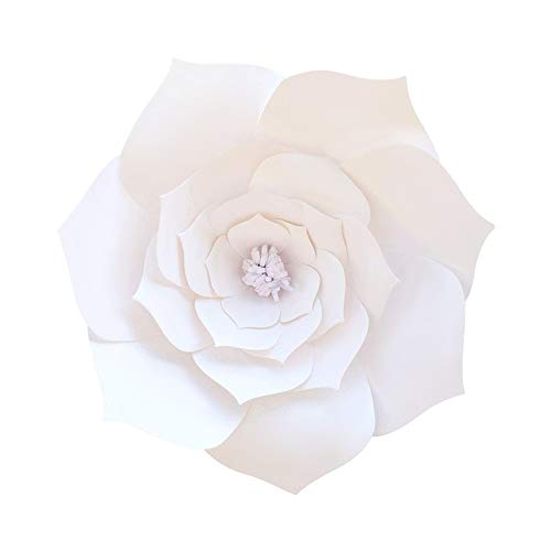 Product Cover Lucky Monet 3D Paper Flower Backdrop DIY Rose Flower Crafting Wall Decoration for Wedding Birthday Party Celebration (2Pcs/8