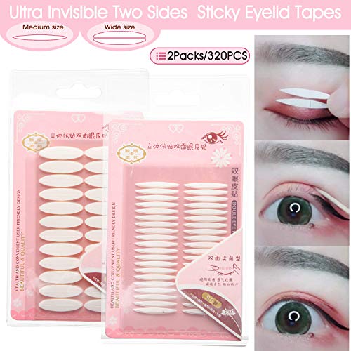 Product Cover INS Hooded Droopy Eyelid Tapes Stickers, Natural Ultra Invisible Two-sided Sticky Double Eyelid Tapes, Medical-use Self-adhesive Fiber, Instant eye lift strips