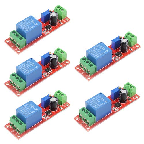 Product Cover XLX 5PCS 12V NE555 0-10 Seconds Delay Module Constant Current Regulator High Power High Efficiency Timer Delay on Monostable Delay Switch Converter for Automotive Control System Electrical Equipment 
