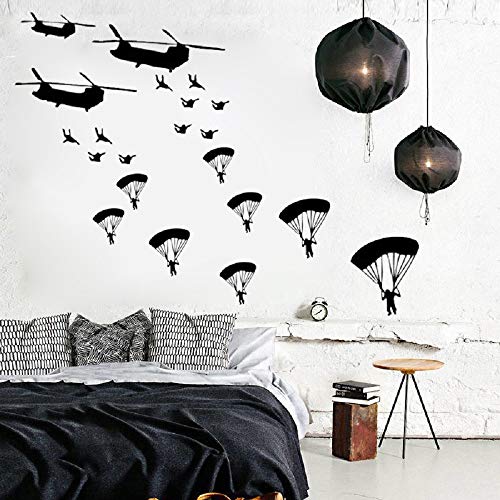 Product Cover  Cool Army Troops Wall Sticker Solider Stickers Vinyl Home Boys Kids Bedroom Soldiers Wall Art Decal for Living Room Home Decor