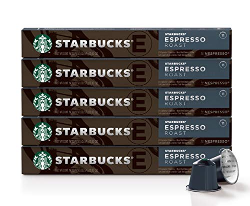 Product Cover Starbucks by Nespresso, Espresso Dark Roast (50-count single serve capsules, compatible with Nespresso Original Line System)