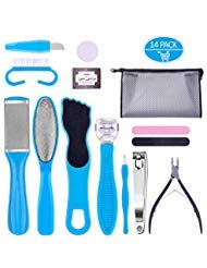 Product Cover Professional Pedicure Tools Set 14 In 1, Inpher Stainless Steel Foot Rasp Foot Peel And Callus Clean Feet Dead Skin Tool Set, Nail Toenail Clipper Foot Care Kit For Women Men Salon Or Home