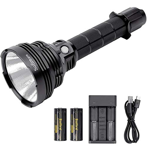 Product Cover Sofirn SP70 Tactical Flashlight High Lumens 5500lm Cree XHP70.2 Led，Police Military Outdoor Searchlight Set with Rechargeable 226650 Battery and Charger