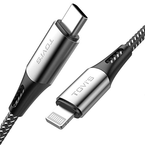 Product Cover TGVi's USB C to Lightning Cable [4ft Apple MFi Certified] Nylon Braided & Zinc Alloy Fast Charging Cable for iPhone X/XS/XR/XS Max / 8/8 Plus, Support Power Delivery for Use with Type C Charger