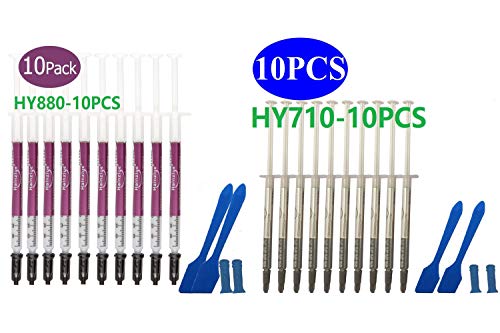 Product Cover HY-710-10pcs Thermal Conductivity: >3.14W/m-k Thermal Paste, Carbon Based High Performance, Heatsink Paste, Thermal Compound CPU for All Coolers, Thermal Interface Material - 10 Grams