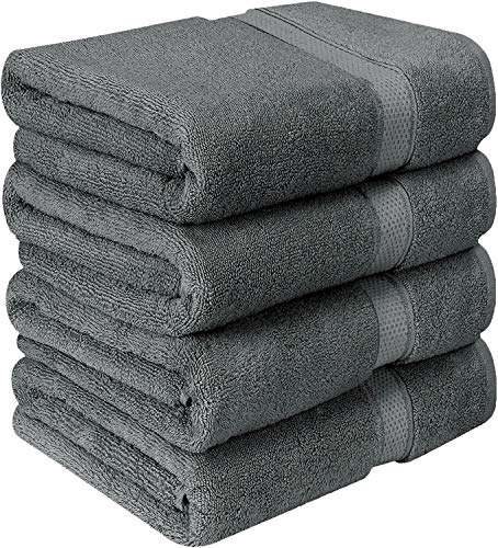 Product Cover Utopia Towels Luxury Bath Towels, 4 Pack, 27x54, Hotel and Spa Towels (Grey)