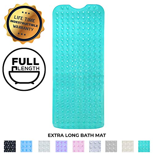 Product Cover ENKOSI Bath Mat - Large Non Slip Bathtub & Shower Mat - Extra Long 40 x 16 Inch Bathroom Mats for Tub - Machine Washable & Mildew Resistant Nonslip Bathmats - Anti Slip Bathroom Mats