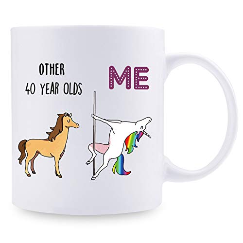 Product Cover 40th Birthday Gifts for Women - 1979 Birthday Gifts for Women, 40 Years Old Birthday Gifts Coffee Mug for Mom, Wife, Friend, Sister, Her, Colleague, Coworker - 11oz