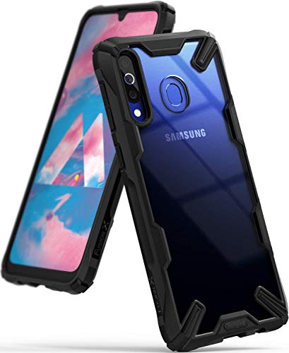Product Cover Ringke Fusion-X Designed for Galaxy M30 Case Ergonomic Transparent Military Drop Tested Defense PC Back TPU Bumper Impact Resistant Protection Shock Absorption Technology Cover - Black
