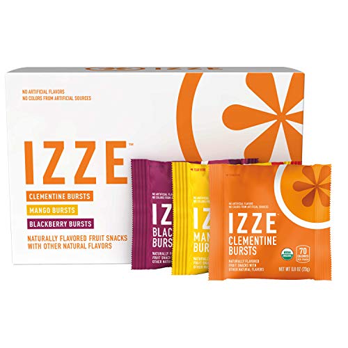 Product Cover Izze Bursts Organic Fruit Snacks, 3 Flavor Variety Pack, 0.8oz Pouches, (18 Pack)