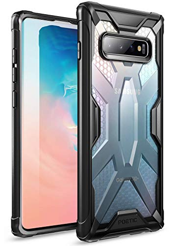 Product Cover Poetic Galaxy S10 Plus Case, Premium Hybrid Protective Clear Bumper Cover, Rugged Lightweight, Military Grade Drop Tested, Affinity Series, for Samsung Galaxy S10 Plus 6.4 Inch (2019), Frost/Black