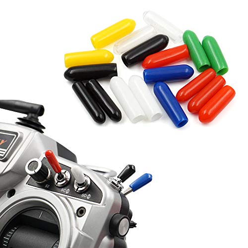 Product Cover 18 PCS Anti-Slipping Switch Rubber Cap Sheath Cover for FrSky X9D QX7 Flysky Spektrum Transmitter