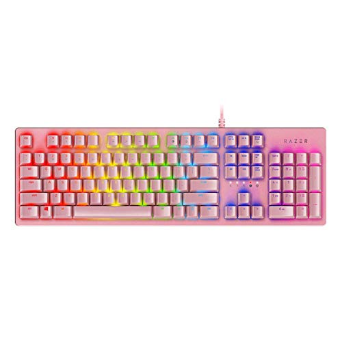 Product Cover Razer Huntsman Gaming Keyboard: Opto-Mechanical Key Switches - Instant Response Actuation - Customizable Chroma RGB Lighting - Programmable Macro Functionality - Quartz Pink