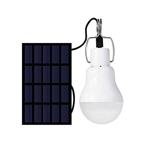 Product Cover Solar Light Bulb 130LM Solar Lamp Portable LED Light Solar Panel Powered Rechargeable Lights for Home Shed Barn Indoor Outdoor Emergency Hiking Tent Reading Camping Night Work Light