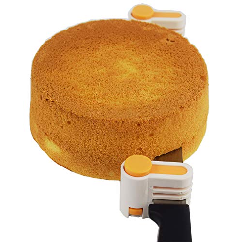 Product Cover 2PCS DIY Cake Slicer, Stratification Auxiliary, Bread Slice, Toast Cut, 5 Layers Leveler Slicer, Kitchen Fixator Tool (2, Orange)