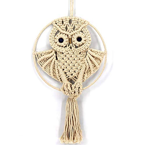 Product Cover CHICIEVE Owls Dream Catchers Cotton Macrame Wall Hanging for Kids Bedroom Wall Decor 22