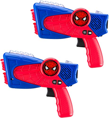 Product Cover eKids Spiderman Laser-Tag for Kids Infared Lazer-Tag Blasters Lights Up & Vibrates When Hit