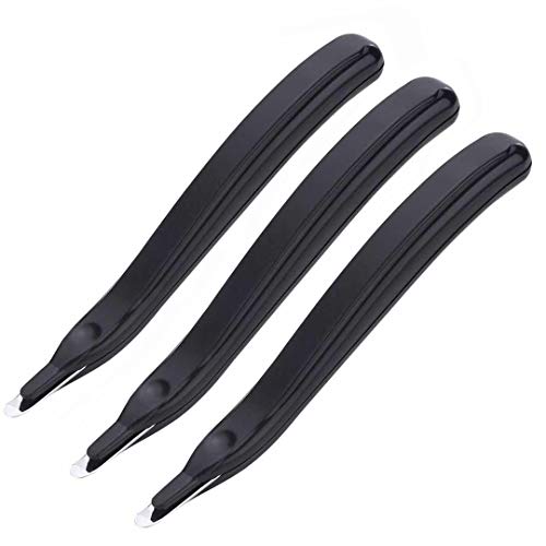 Product Cover LONGKEY Professional Magnetic Staple Remover Puller Rubberized Staples Remover Staple Removal Tool for School Office and Home 3 PCS Black