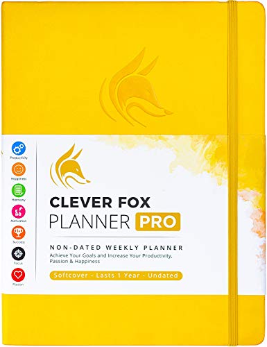 Product Cover Clever Fox Planner PRO - Weekly & Monthly Life Planner to Increase Productivity, Time Management and Hit Your Goals - Organizer, Gratitude Journal - Undated - 8.5 x 11