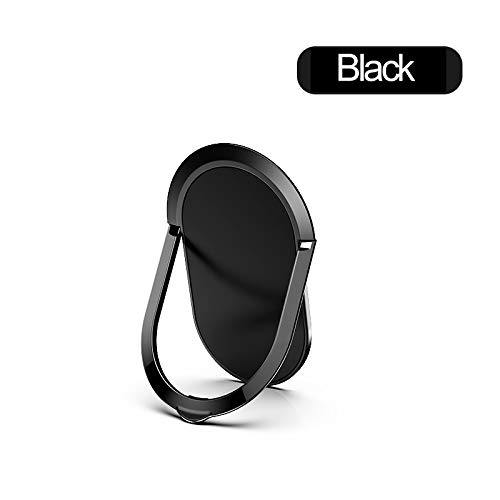 Product Cover 1.8MM Super Thin Phone Ring Holder Finger Kickstand Metal Ring Grip for Magnetic Car Mount Compatible with All Smartphone (Black)