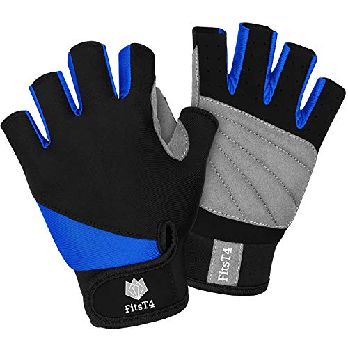 Product Cover FitsT4 Unisex 3/4 Finger Surfing Gloves for Water Ski, Canoeing, Windsurfing, Kiteboarding, Sailing, Jet Skiing and Stand-UP Paddle Boarding Adjustable Wrist Cinch, Comfortable Fit