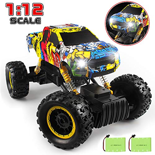 Product Cover Tomons Remote Control Trucks Monster Trucks 1: 12 RC Car 2.4GHz 4WD Remote Control Car with 2 Rechargeable Batteries