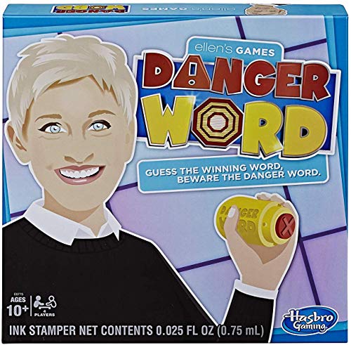 Product Cover Hasbro Gaming Ellen's Games Danger Word Game; Ellen Degeneres Game for 4 Players Ages 10 & Up