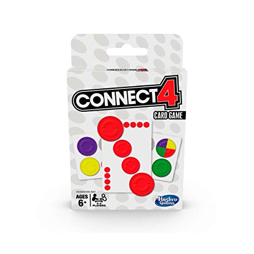 Product Cover Hasbro Gaming Connect 4 Card Game for Kids Ages 6 and Up, 2-4 Players 4-in-A-Row Game