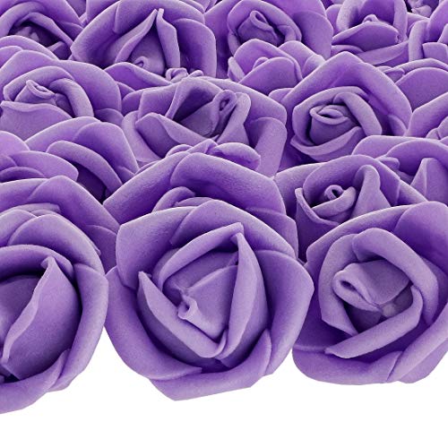 Product Cover Bright Creations 200-Pack 1-Inch Light Purple Flower Heads for DIY Crafts