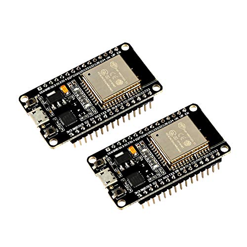 Product Cover MELIFE 2 Pack ESP32 ESP-32S Development Board 2.4GHz Dual-Mode WiFi + Bluetooth Dual Cores Microcontroller Processor Integrated with ESP32s Antenna RF AMP Filter AP STA for Arduino IDE