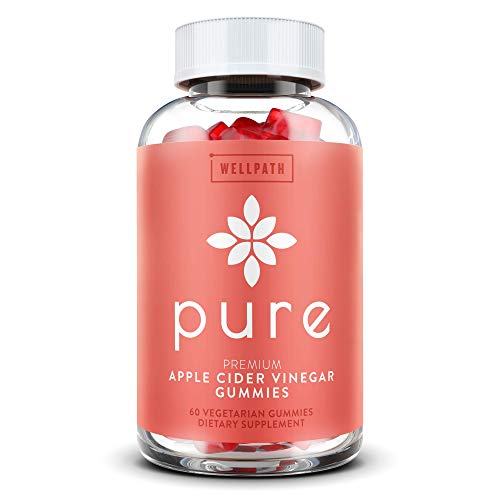 Product Cover Pure Apple Cider Vinegar Gummies - with Raw, Organic, Unfiltered ACV from the Mother - Gummy Alternative to Apple Cider Vinegar Capsules, Pills, Tablets - Detox, Cleanse Support, Immunity -60 capsules