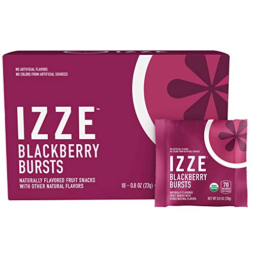 Product Cover Izze Bursts Organic Fruit Snacks, Blackberry, 0.8oz Pouches, (18 Pack)