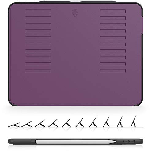 Product Cover The Muse Case - 2018 iPad Pro 12.9 inch - Very Protective But Thin + Convenient Magnetic Stand + Sleep/Wake Cover by ZUGU CASE (Purple 2018 12.9 Gen 3)