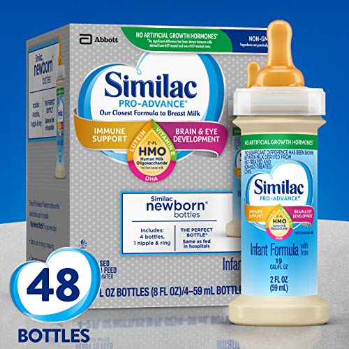 Product Cover Similac Pro-Advance Infant Formula with 2'-fl Human Milk oligosaccharide (hmo) for Immune Support, Ready to Drink Bottles, 2 Fl Oz (48Count)