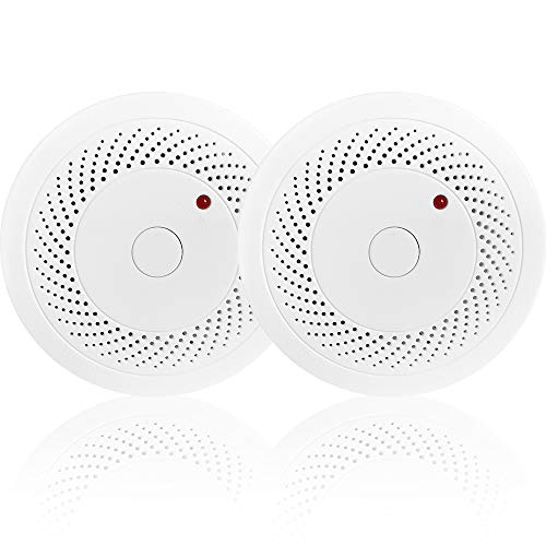 Product Cover Combination Photoelectric Smoke Detector and Carbon Monoxide Detector Alarm, Protect Your Home from Fire and Gas Leaks 2 Pack (2)