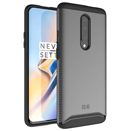 Product Cover OnePlus 7 Pro Case, TUDIA Slim-Fit HEAVY DUTY [MERGE] EXTREME Protection / Rugged but Slim Dual Layer Case for OnePlus 7 Pro (2019) (Metallic Slate)